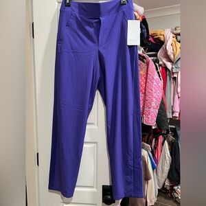 Athleta Brooklyn lined pants in purple, size 4, NWT